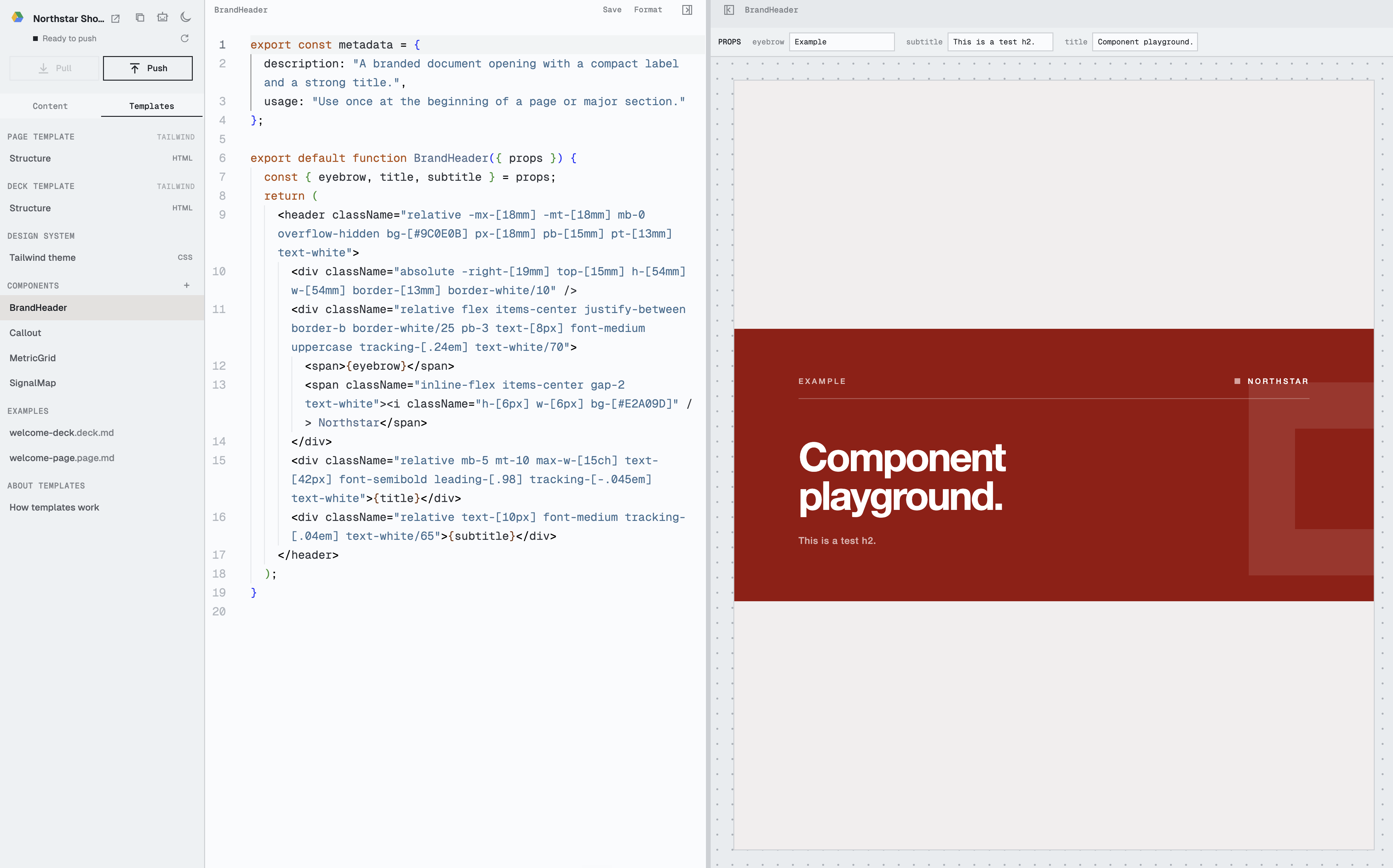 Stamp Studio component editor